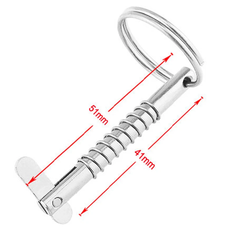 5mmx51mm Marine Grade 316 Stainless Steel Quick Release Pin For Boat Bimini Top Deck Hinge Marine Hardware Boat 1 Pc