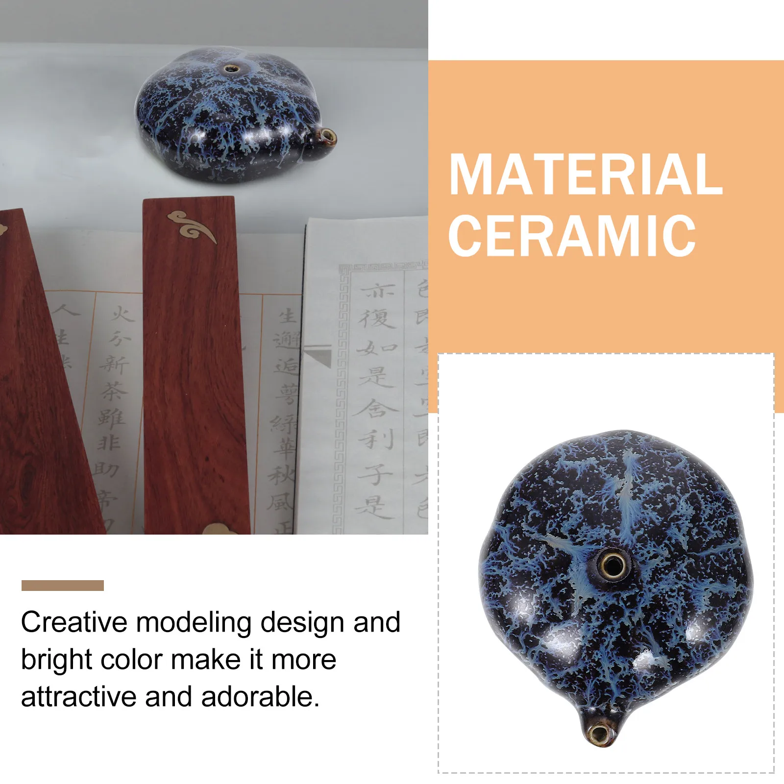 Ceramic Ink Droplet Calligraphy Water Dropper Creative Modeling Design Effective Inkstone Grinding Helper Home Stationery Art