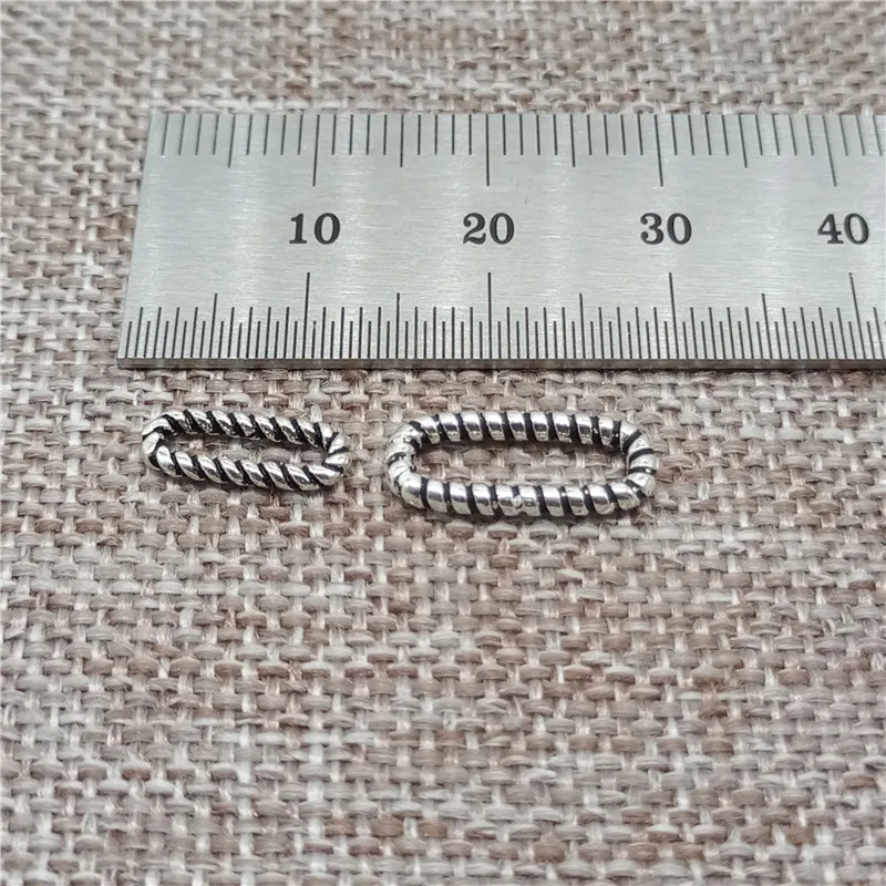 5 Pieces Coiled Closed Oval Jump Rings in 925 Sterling Silver for Bracelet and Necklace Making
