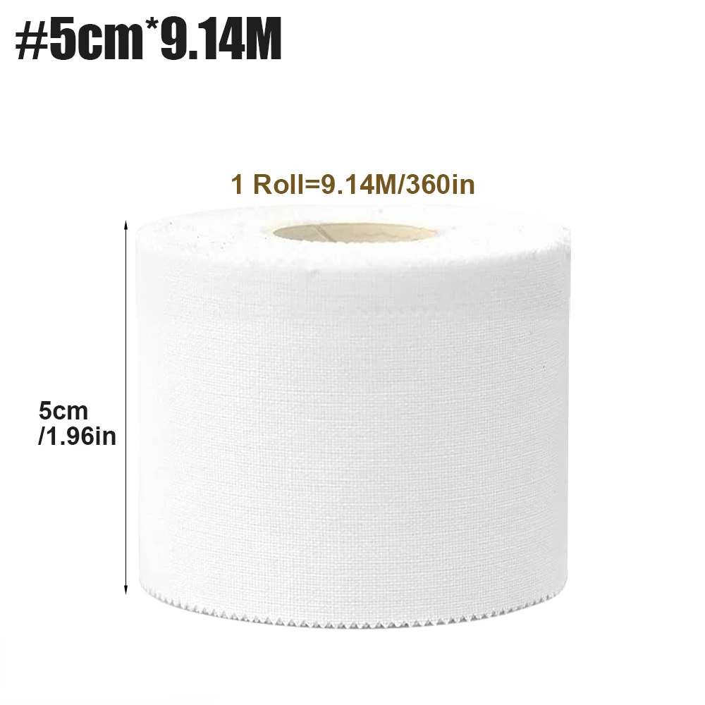 5 Rollen 2,5/3,8/5 cm Sport Sportlich Wasserdicht Baumwolle Weiß Boxen Klebeband Dehnungsverletzungen Unterstützung Sport Bindung Verband