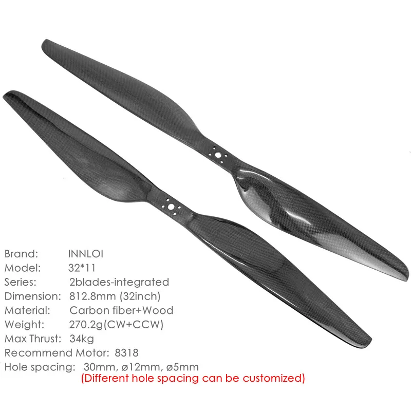 XAERO 32 Zoll 3211 Kohlefaser 2-Blatt-Propeller für 8318 Motor – Detail 2