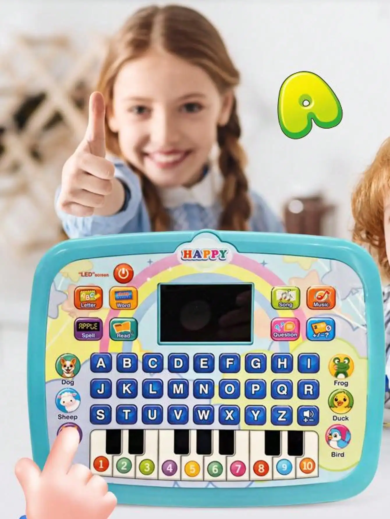 Tablet per bambini Blocco didattico per bambini con insegnare i numeri dell'alfabeto Parola Musica Matematica, Giocattolo interattivo per lo sviluppo precoce per ragazzi e ragazze