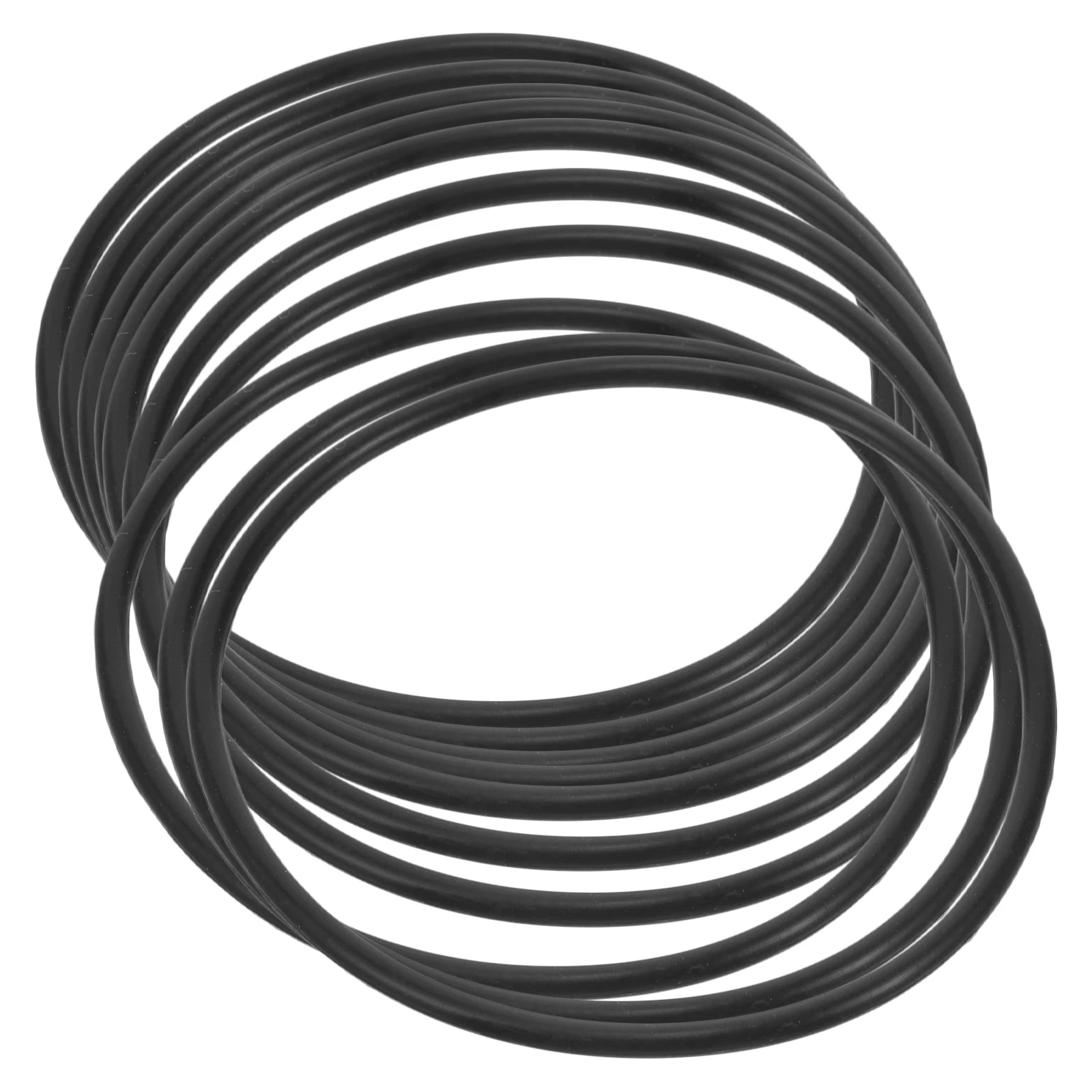 

100pcs Black Silicone Bracelets Jelly Bangles 80s Silica Gel Women Trendy Fashion Accessories Hair Ties Wrist Decor