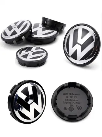 4pcs 55mm 56mm 65mm 70mm 자동차 휠 센터 허브 캡 커버 폭스 바겐 골프 폴로 Passat Touran CC B5 B6 B7 제타 액세서리