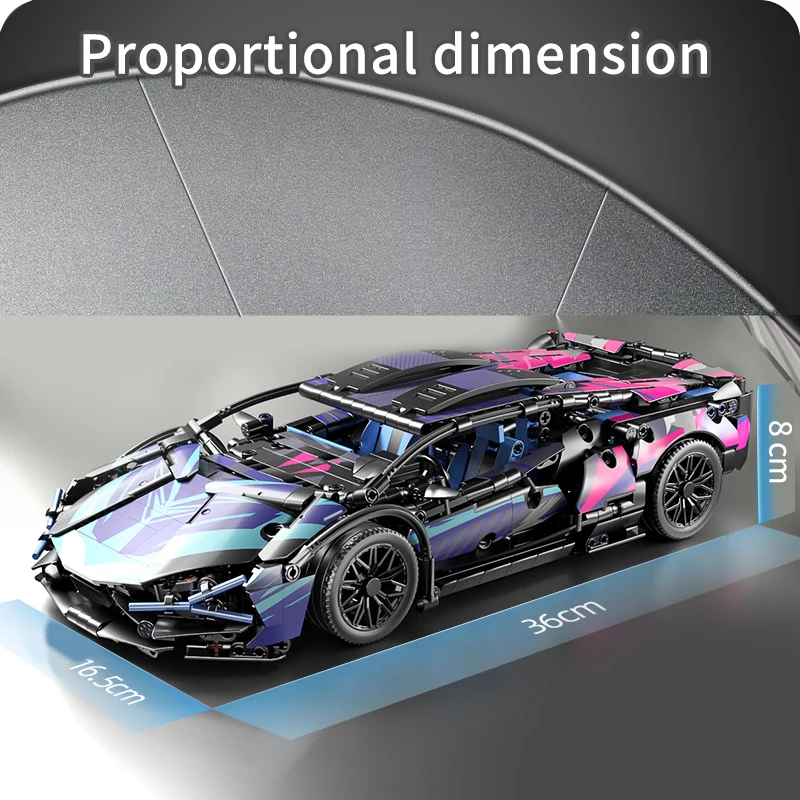 2024 HOT City Technical Punk Lamborghinis Super Sports Car Building Block Model Race Vehicle Assemble Bricks Toys For Boys Gifts