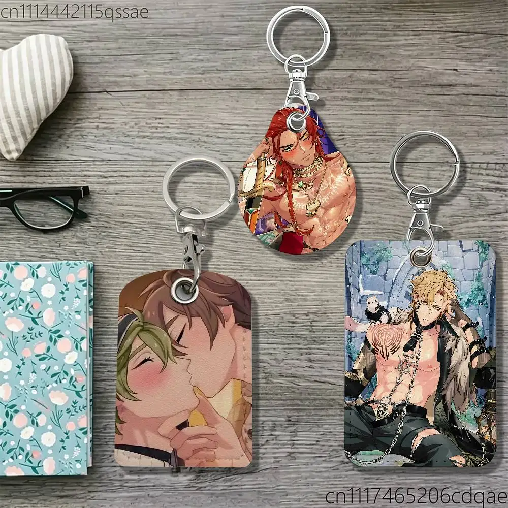 Quincy Carnival Eiden Leather Keychain Card Holder For Airtag & Access Cards Modern Bus Pass