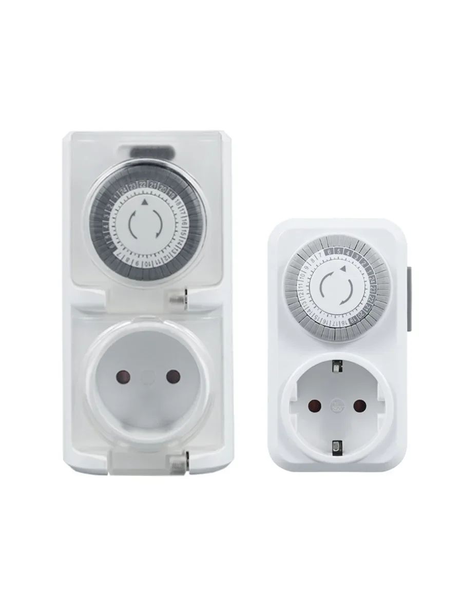 AliExpress Germany Plug Mechanical Timer Socket 24-Hour Cycle Automatic Switch Electrical Outlet Support 16A 3680W High-Power for Spain