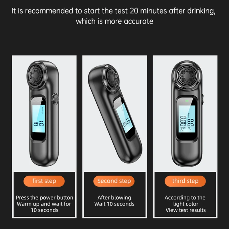 ABVJ-プロフェッショナル呼気テスター検出器飲酒検知器充電式自動呼気アルコール検査