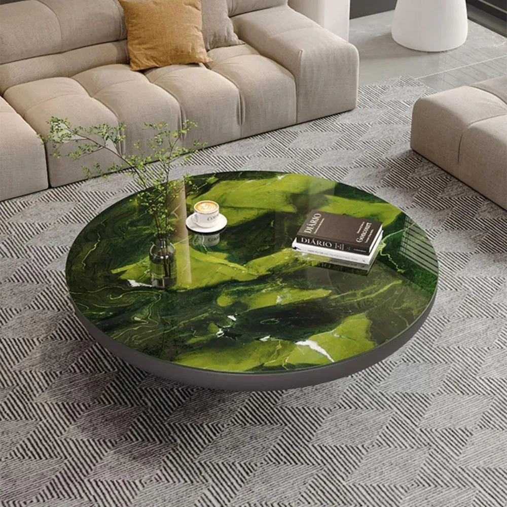 Light Luxury Modern Coffee Table Round Corner Entryway Large Nordic Side Table Low Mesa Table Basse Pour Salon Home Furniture