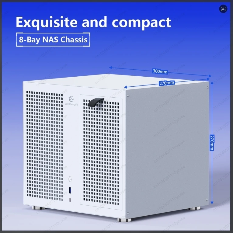 Yunzhongfu  8-bay Hassis with Backboard with MATX Full Height PCIe, Single Container with ATX Power