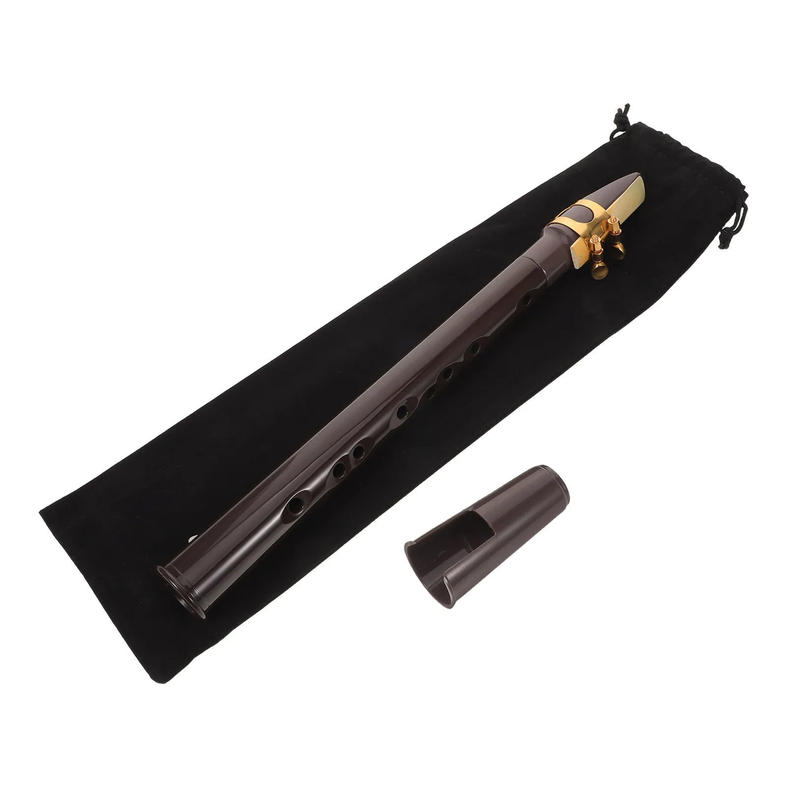 

1Set Mini Pocket Saxophone Coffee Color 8 Hole Compact Portable Woodwind Instrument Beginner for Amateurs Music Lovers