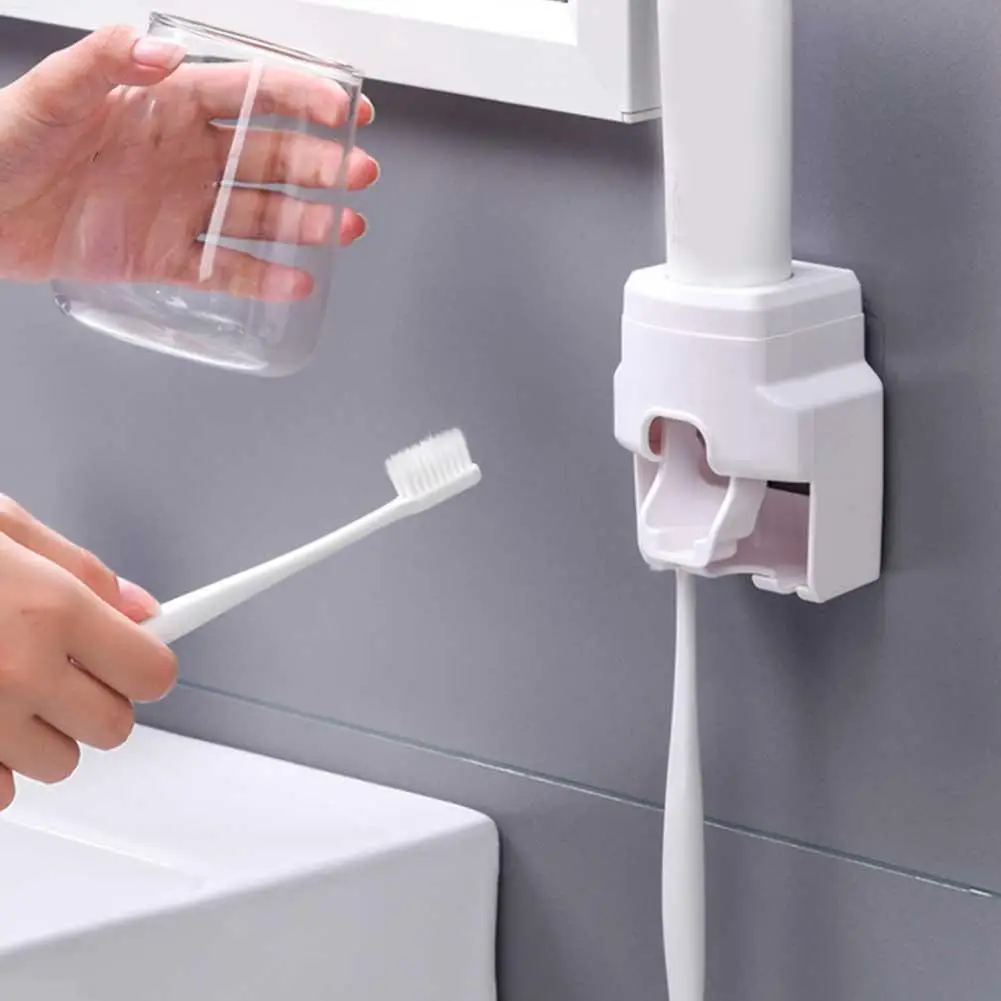 Creative Wall Mount Automatic Toothpaste Dispenser Waterproof Lazy Toothpaste Squeezer Toothbrush Holder Bathroom Accessories