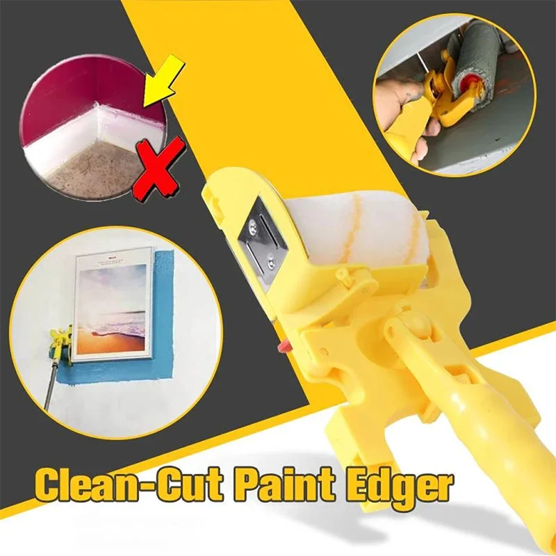 Paint Edger Roller Brush Hand-held Clean-Cut Paint Edger Roller Brush Portable Paint Edger Tool for Home Wall Ceiling Painting