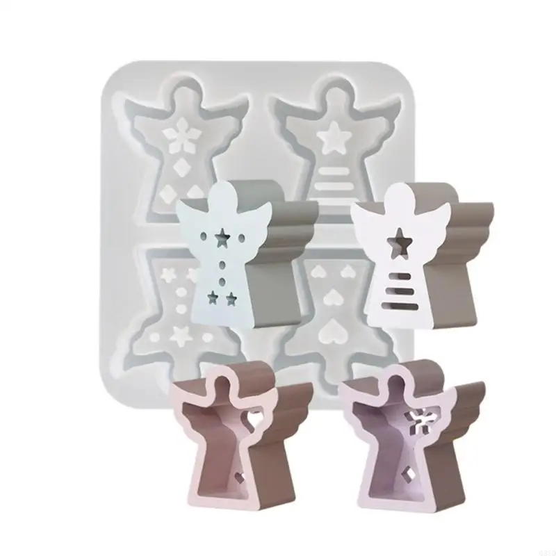 4 نمط الملاك مصباح الغلاف الجوي قالب من السيليكون لتزيين الشمعدان #3