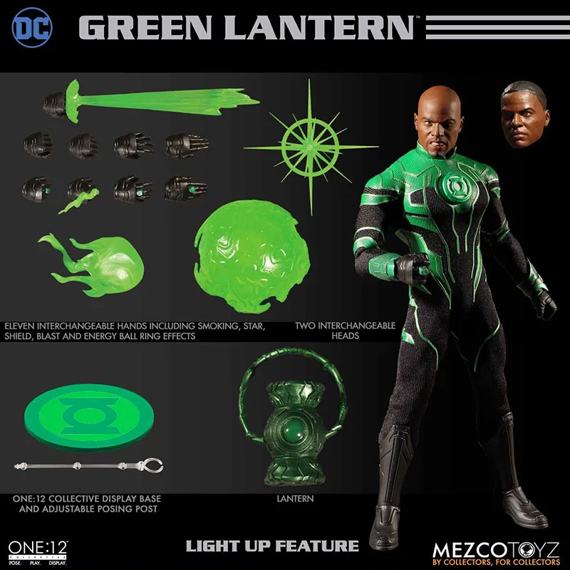 

Original Mezco ONE:12 Green Lantern John Stewart Anime Action Collection Figures Model Toys Gifts for Kids