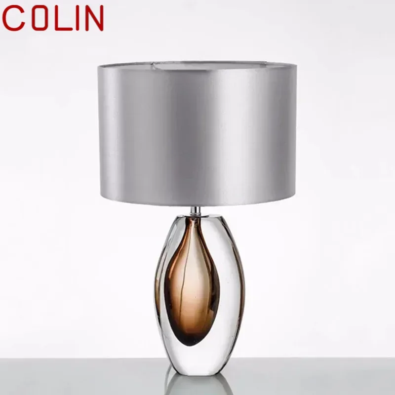 

Настольная лампа COLIN Nordic Glaze, современное искусство, гостиная, спальня, кабинет, отель, светодиодный индивидуальный оригинальный настольный светильник