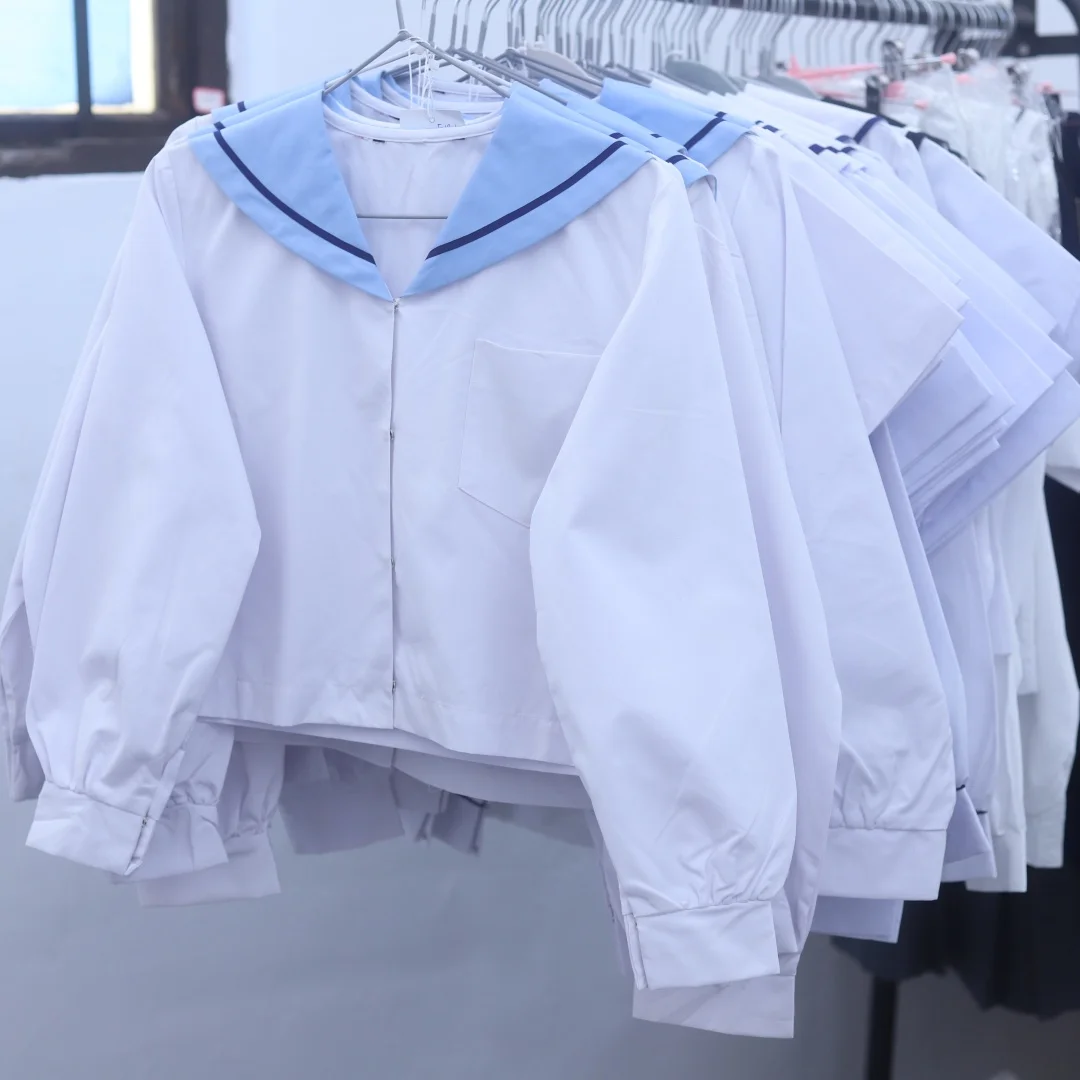 

New Arrival Long Sleeve Sailor Suit JK Uniform Summer Short Sleeve Cute Style School Supply Straight Leg Pants mid Length Skirt