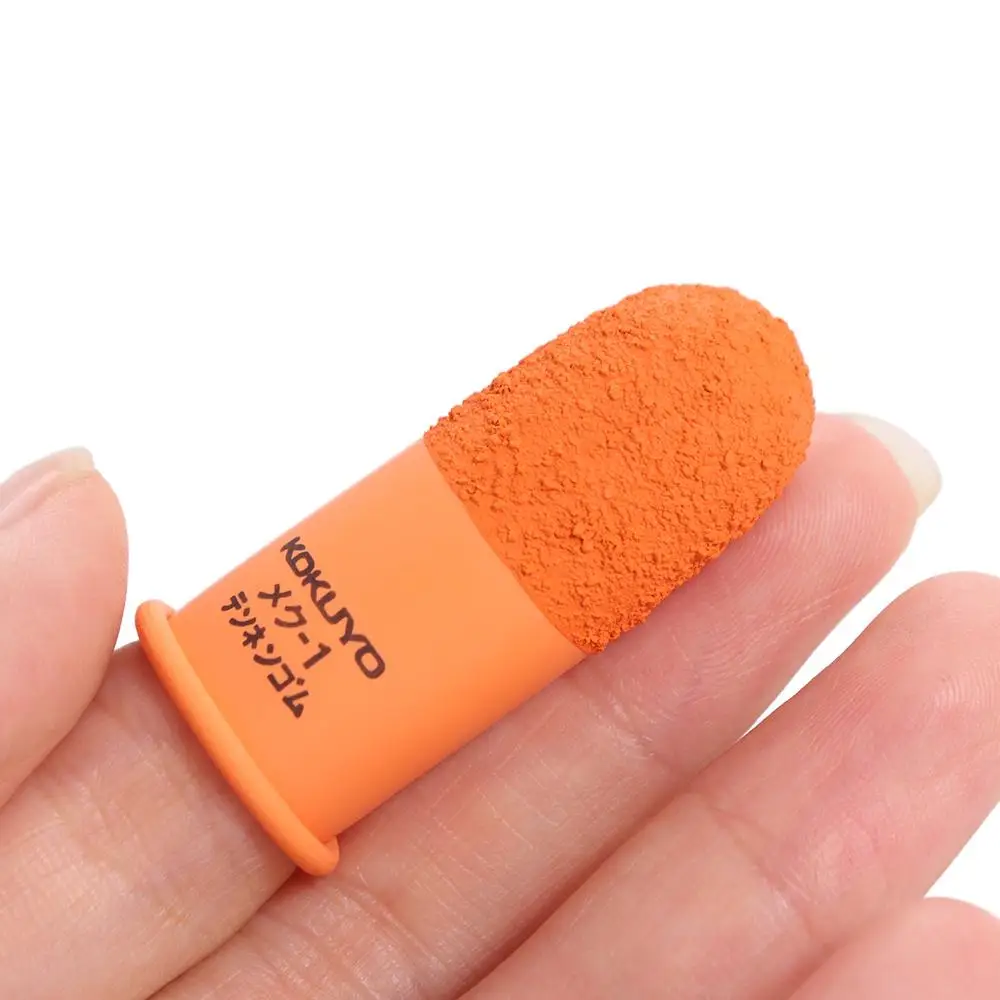 Multi-purpose Non-slip Finger Cover Counting Natural Rubber Fingertips Protector Gloves Reusable Anti-static Orange Finger Cots