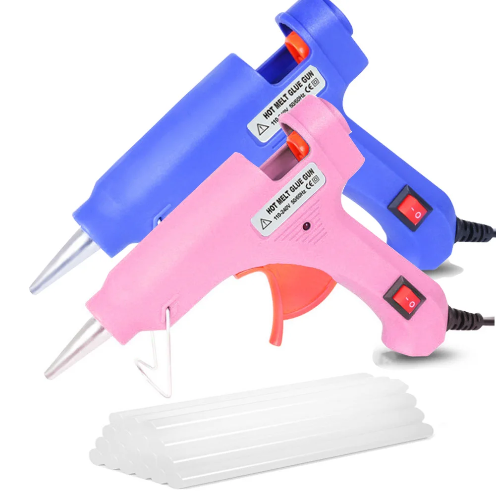 20W Mini Hot Glue Gun, Fast Preheating Glue Gun for Christmas Crafts School DIY Arts Home Quick Repairs, Use 7mm Glue Sticks