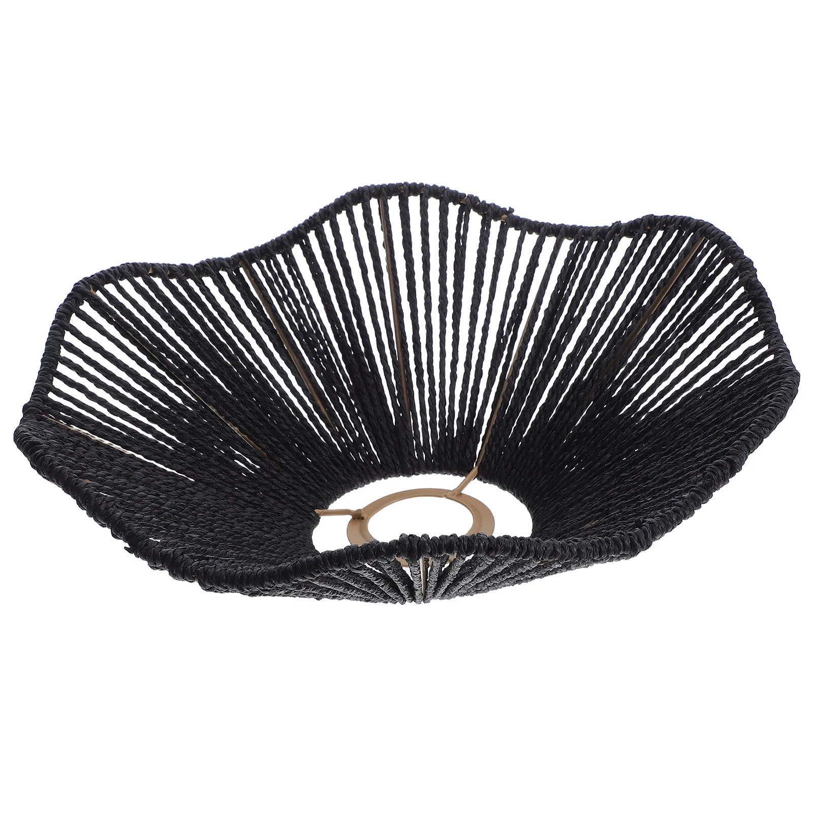 

1pcs Minimalist Woven Pendant Lamp Shade Round Hollow Design For Living Room Bedroom Dining Room Soft Light Ceiling Light Cover