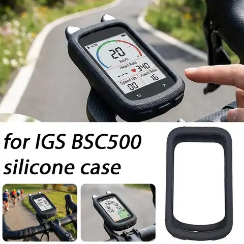 Silicone Protective Cover for IGS BSC500 GPS Bike Bicycle Computer Protection Cover Cute Cat Ear Design Edge Protector