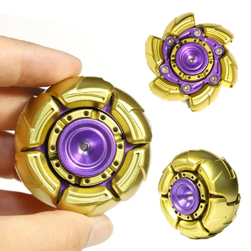 Armadura aberta fidget spinner gobigger anti ansiedade edc metal aliviar o estresse brinquedo mão girando ponta superior para crianças adultos