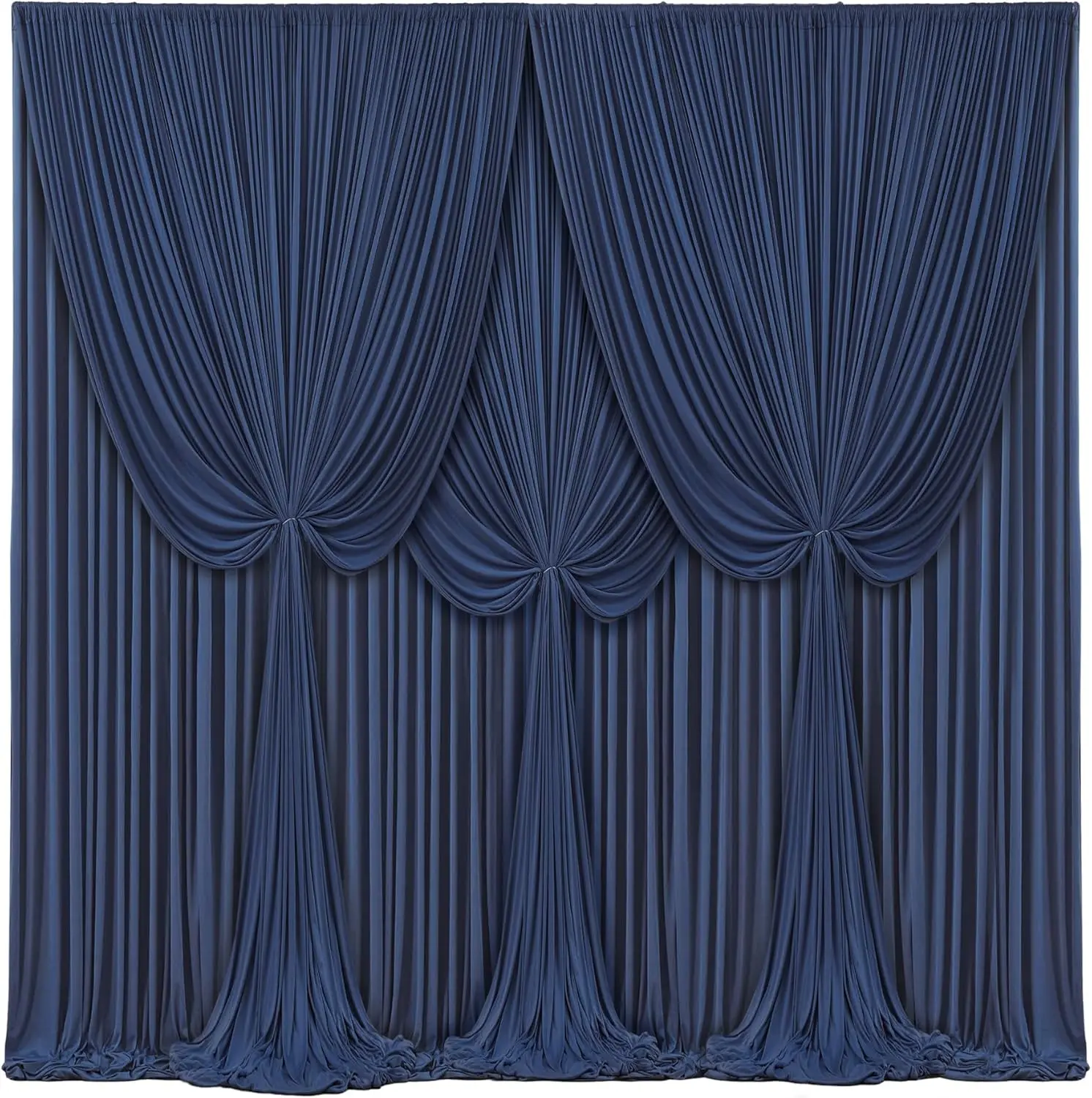 

4-Panel Navy Blue Backdrop Curtains for Wedding Party, Wrinkle-Free Photo Backdrop Cloth 20x12ft