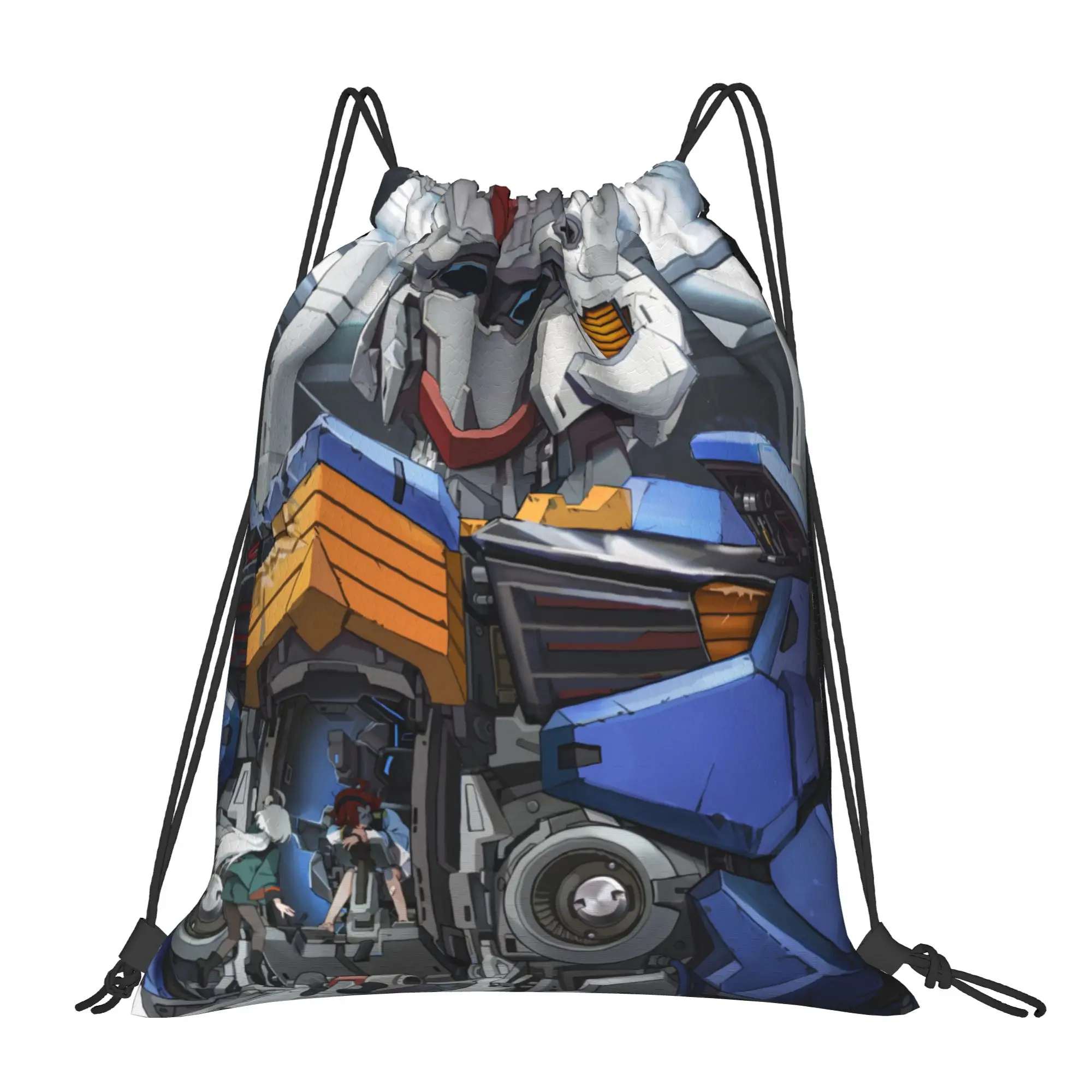 1 pc GUNDAM  Print Drawstring Bags Men Women Storage Backpack Teenager Travel Bag