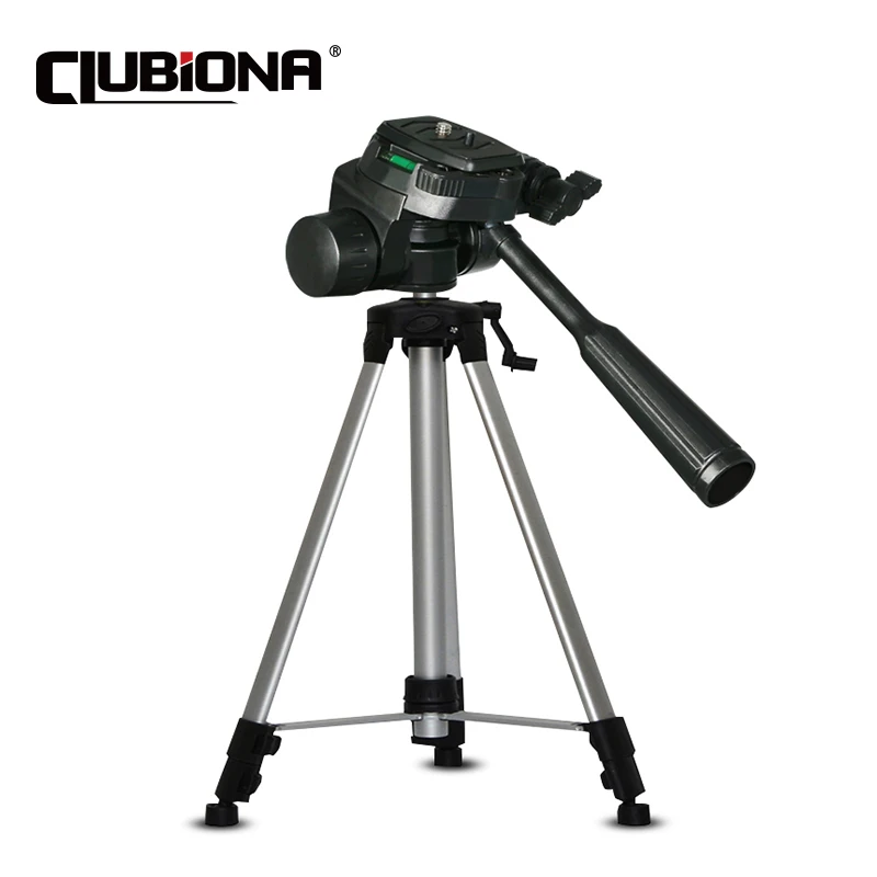 Clubiona Multi-function Travel Camera Tripod Adjustable Laser Level Tripod with 1/4 Screw Pan Head,with Bubble Level