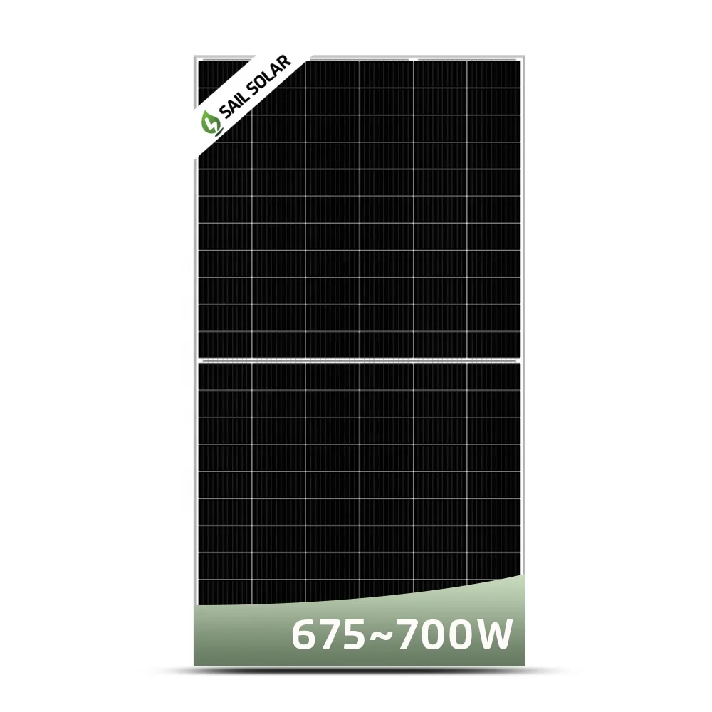 وحدات الطاقة الشمسية ثنائية الوجه TopCon Mono 680W 690W 700W الألواح الشمسية المستخدمة في المشروع 0.15USD/W