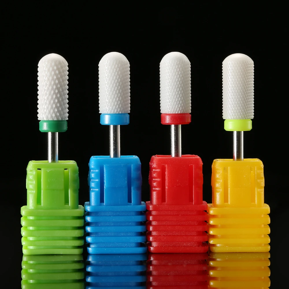 세라믹 다이아몬드 밀링 커터 네일 드릴 로터리 비트 매니큐어용 큐티클 클린 전동 커터 드릴 비트 액세서리