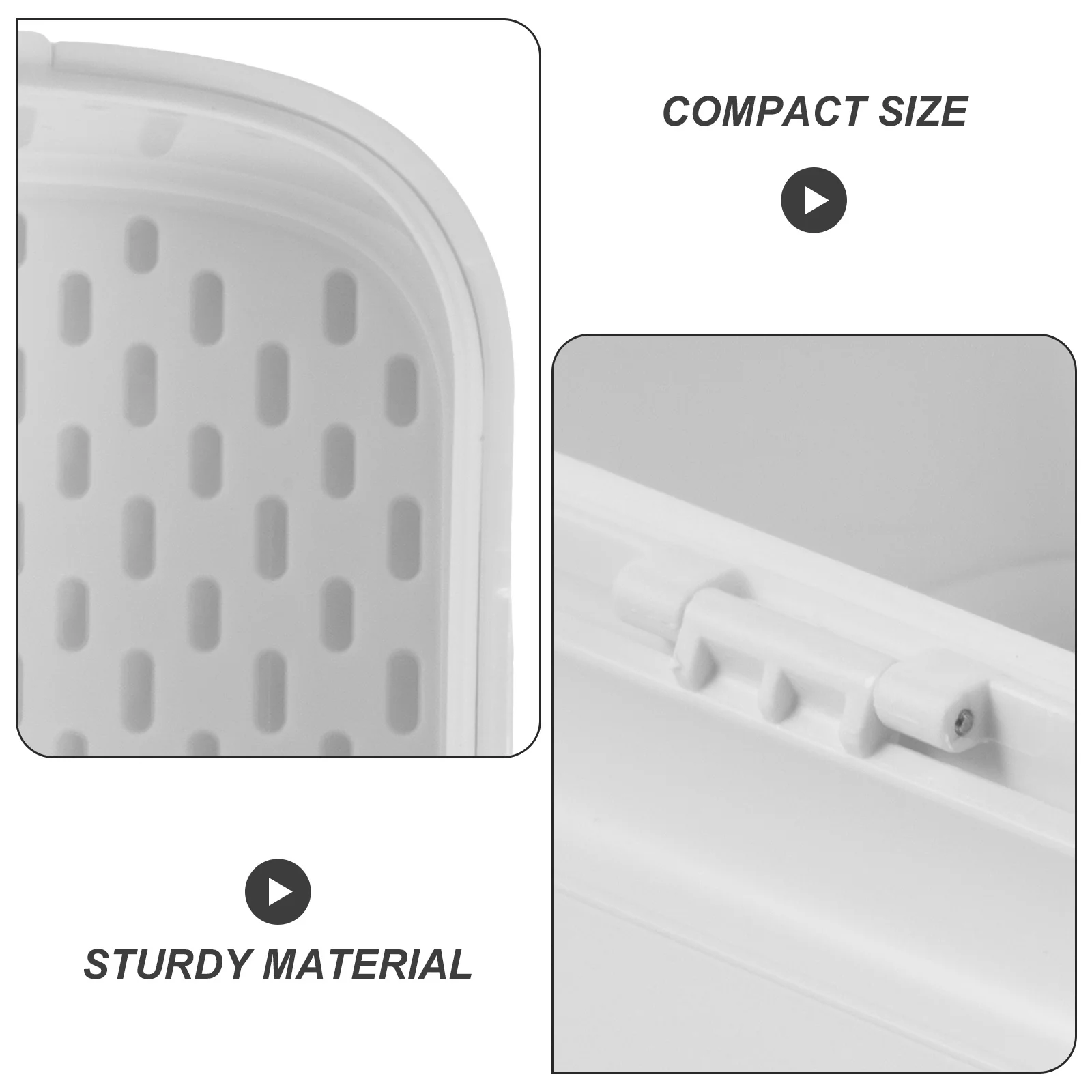 

Portable Denture Container Compact Scratch Proof Safety Lock Soak Denture Case Convenient Retainer Holder Travel Accessory