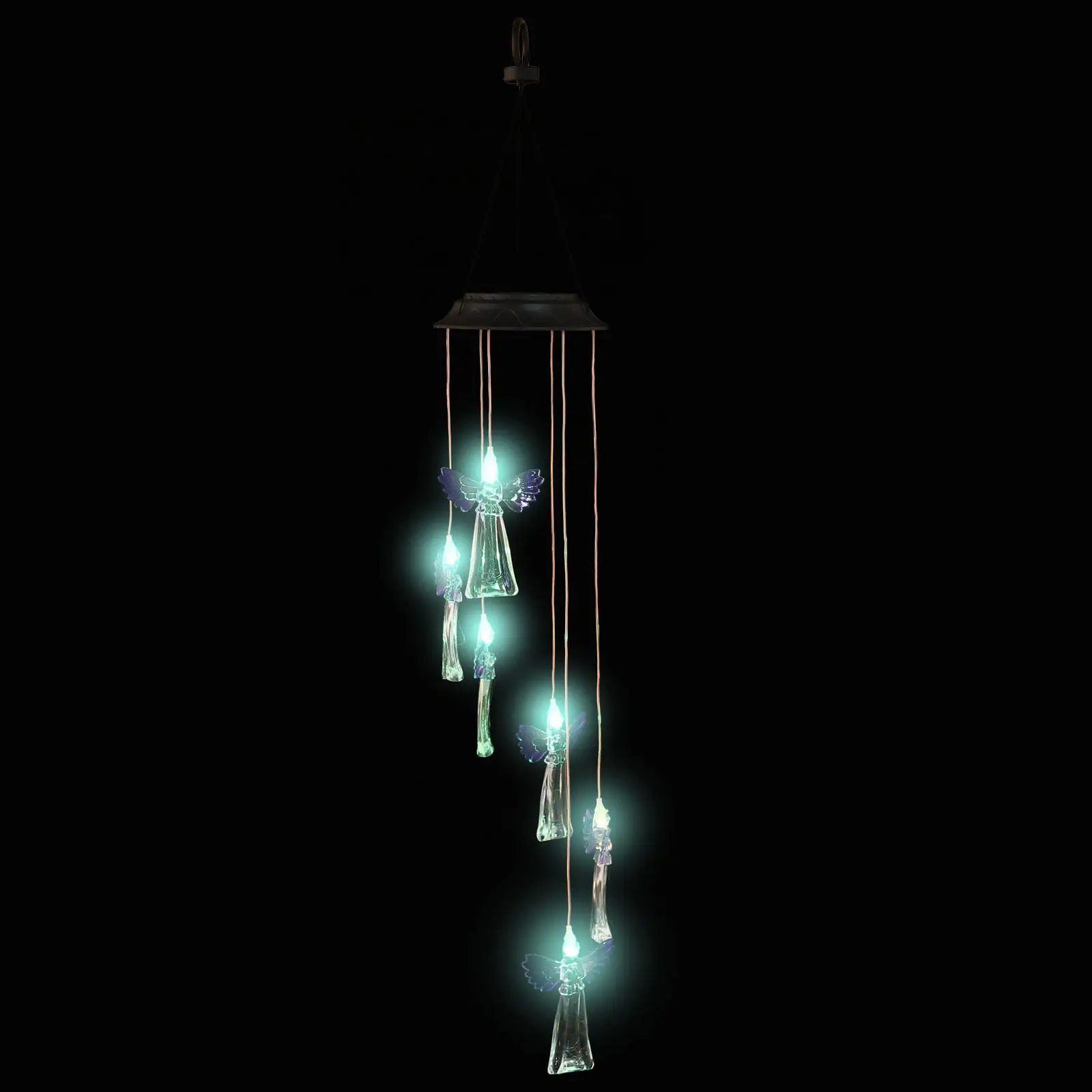 Solar Wind Chime Garden Lights – Outdoor Hanging Angel Lamp for Patio, Yard, Party