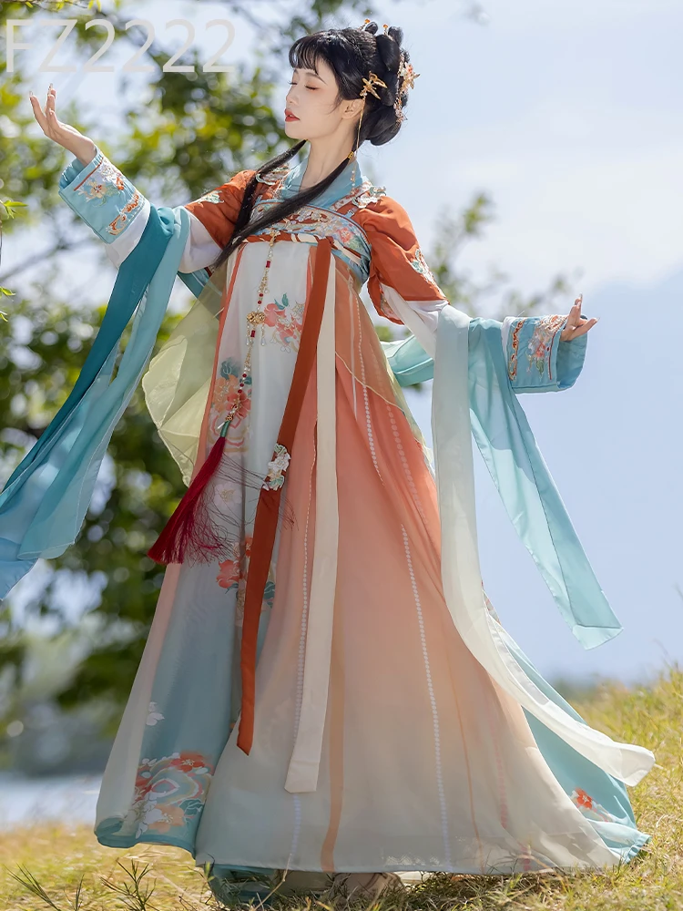 Hanfu women's 2024 new adult Tang-made restored chest-length eight-broken skirt ancient clothing