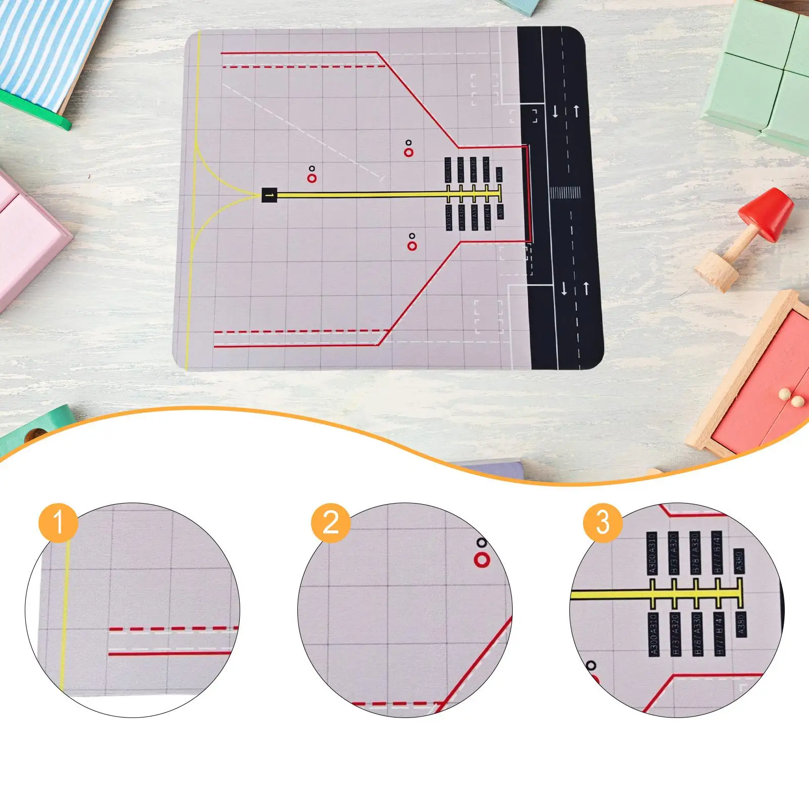 ผ้ากันเปื้อนที่จอดรถรุ่น 1/200 แผ่นตกแต่งแนวนอนสําหรับคอลเลกชันเครื่องบิน Diecast