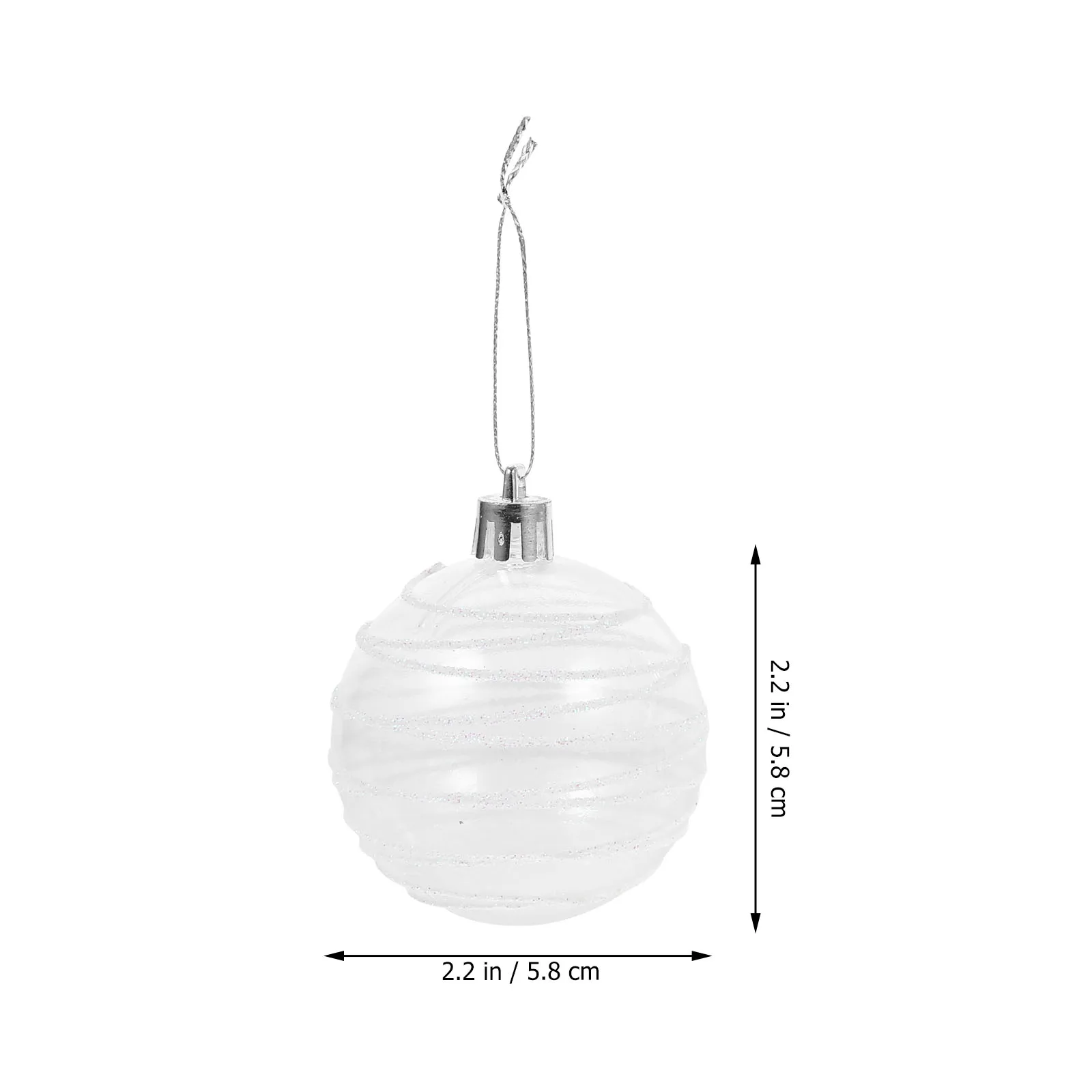 

6 Pcs Christmas Ball Pendant Hanging Decoration Ornaments for Tree Decorations Small Plastic Balls Decorate Baubles