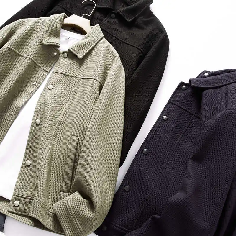 

Advanced Texture Men's Cotton Jaet Collared Spring Autumn New Sle Versatile Japanese Sle Outerwear Thiened Long Sve