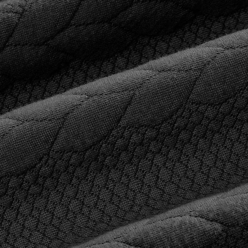 WOBDAEL-sudaderas de punto de Jacquard para hombre, camisa informal holgada de manga larga con cuello levantado y cremallera, ropa resistente para otoño e invierno