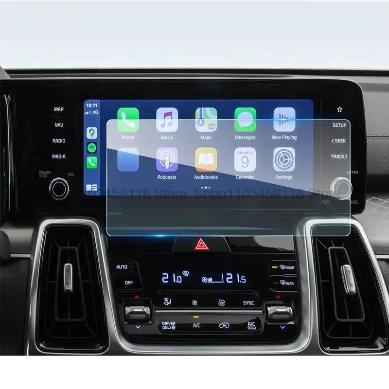 Tempered Glass screen protector Film For KIA Sorento MQ4 2021 8inch 10 Inch Car Navigation Interior anti-scratch Accessories