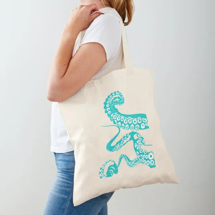 

Blue Kraken Octopus Cthulhu Tentacles From The Ocean Deep Tote Bag bag for beach Large bags for women