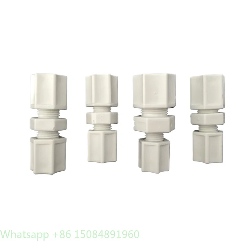 PP Compression Union Straight Connector Polypropylene Plastic Pipe Fitting 15-8-6-P-PG3/8  15-4-2-P-PG1/4
