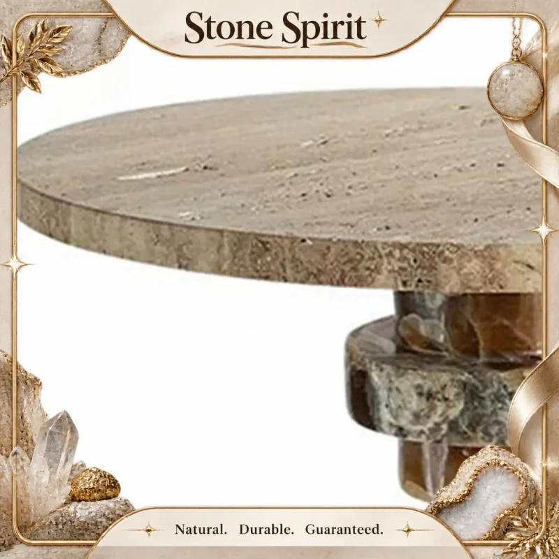 【Natural】Luxury Irregular Natural Marble Designer Side Table Creative Corner Table for High-end Villa & Large Penthouse