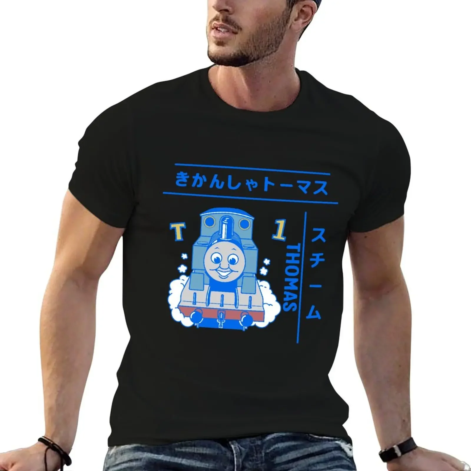 トーマス (Thomas) Color T-Shirt customs vintage graphic tee anime clothes summer clothes t shirts for men