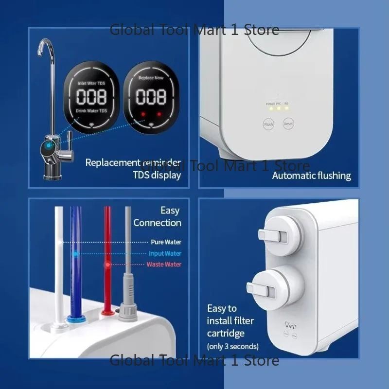 

Reverse Osmosis Water Purification System Household Safe Drinking Mineral Alkaline Filter