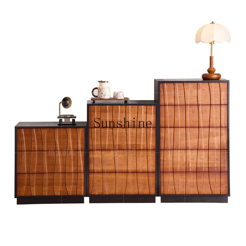 

French antique solid wood living room home wall display storage bedroom locker