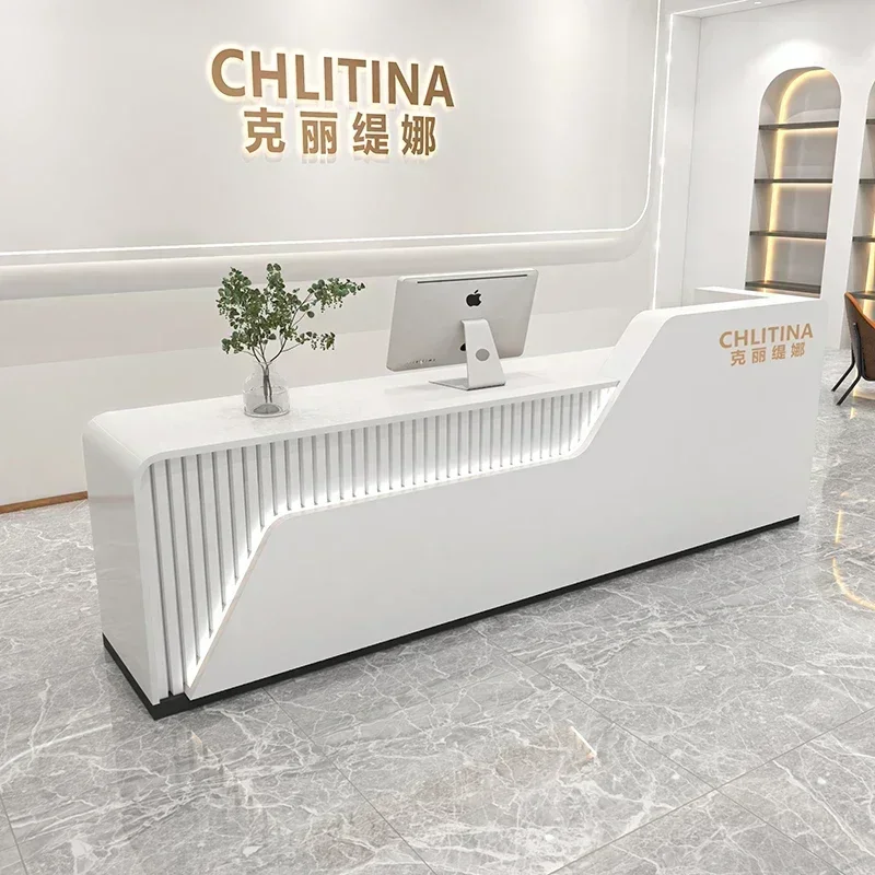 Uu New S Simple Beauty Salon Cashier Counter Bar Clothing Store Paint Front Desk Oral Company Reception Desk