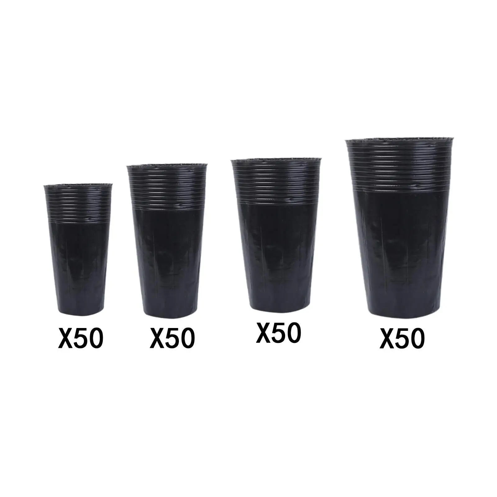 

50Pcs Plant Seedling Pots Nursery Cups Tall Deep Tree Pots for Farmhouse
