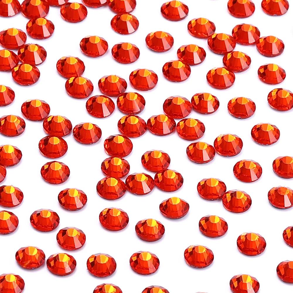 SS6-SS30 Größen Hotfix Strasssteine Superhelles Glas Strass Eisen auf Kristall für Nail Art Kleidungsstück Stoffdekorationen – Detail 11