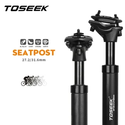 TOSEEK Seatpost Suspension Dropper Mtb 27 2 Bicycle Seat Post Hanging Saddle Tube 31.6 With Shock Absorber Saddle Mountain Bike