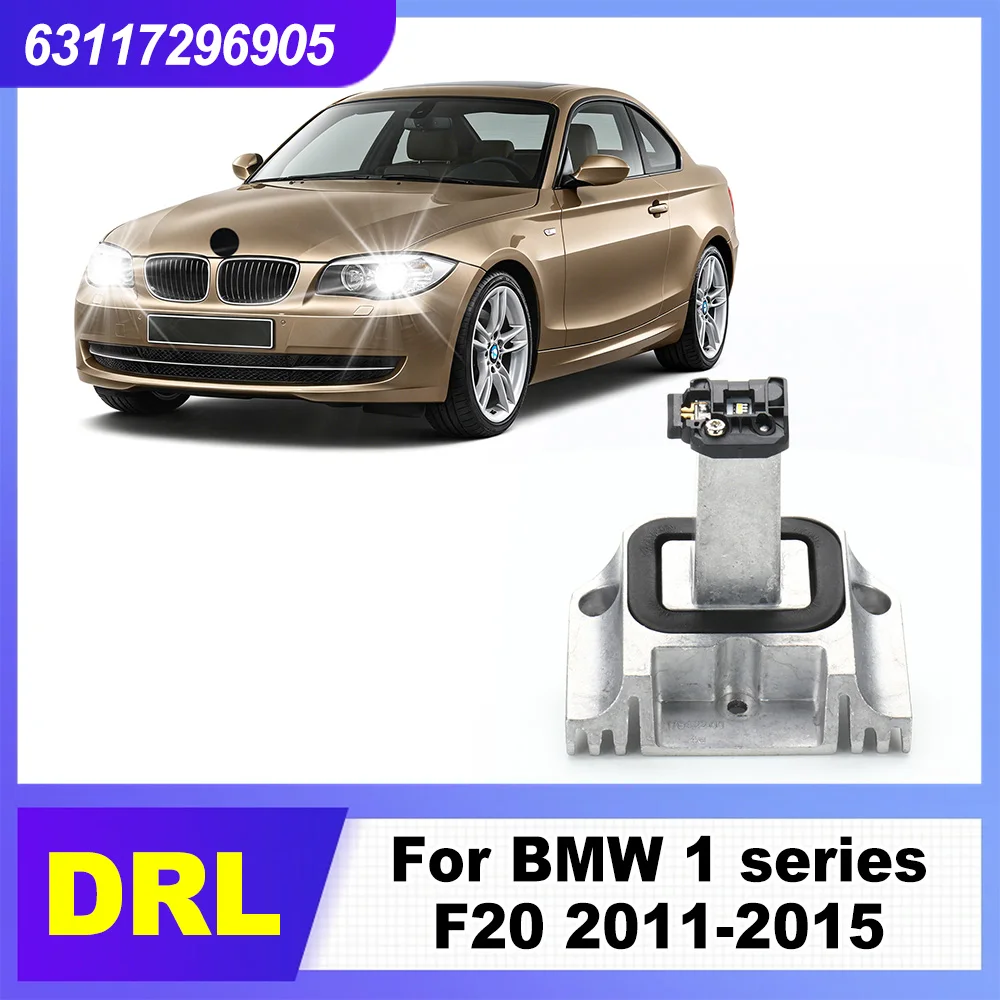 63117296905 LED Headlight Angel Eye White DRL Module Control Unit For BMW 1 series F20 2011-2015 Daytime Running Lights